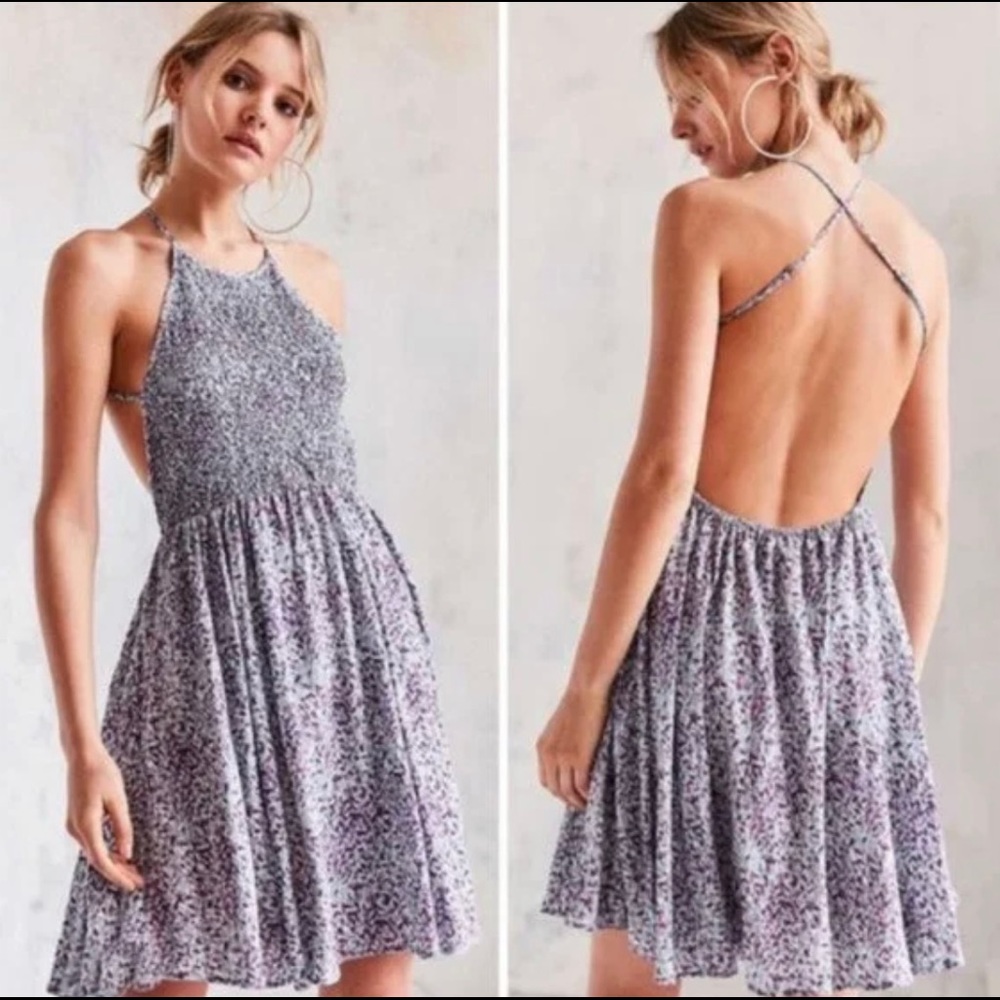 Urban Outfitters Kimchi Smocked Open Back dress